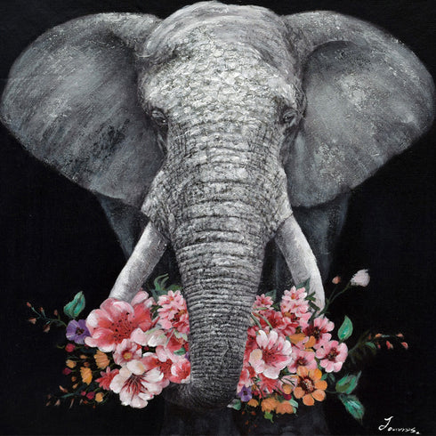 アート 絵画 壁掛け 油絵 63×63cm オイルペイント ギブ・ア・フラワー.|s3
